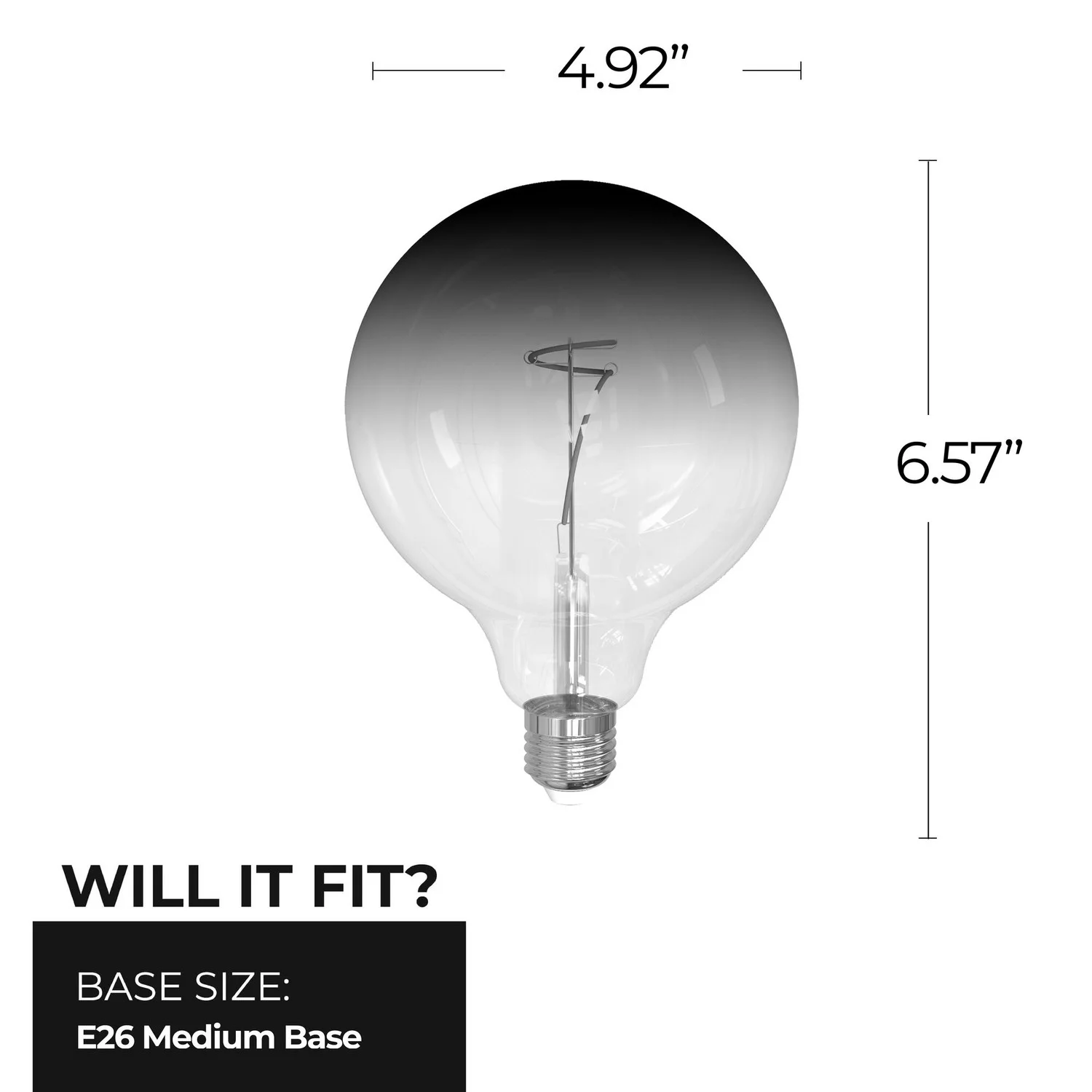 Bulbrite LED 4.5 W G40 Light Bulb With Medium Screw (E26) Base, 3000K - view 4