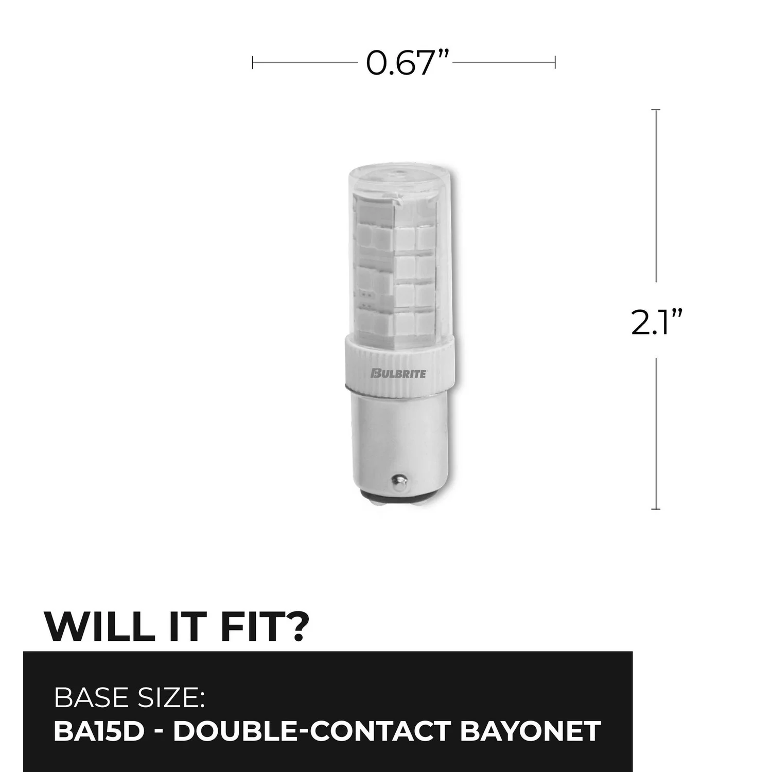 Bulbrite LED 4.5 W T5 Light Bulb With A Clear Finish And Double-Contact Bayonet (Ba15d) Base - view 2