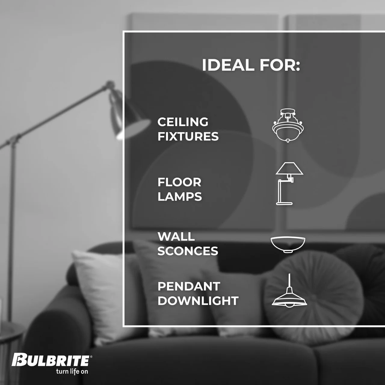 Bulbrite LED 5 W A19 Light Bulb With Medium Screw (E26) Base, 2700K (Warm White Light) - view 3