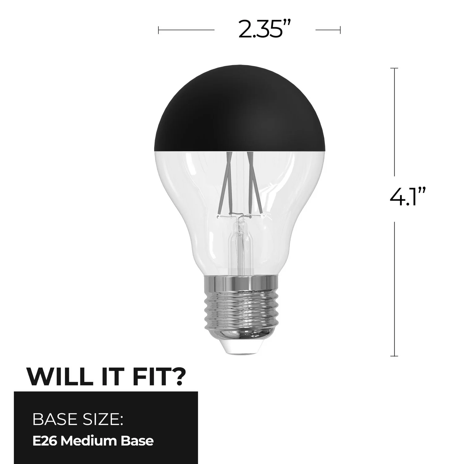 Bulbrite LED 5 W A19 Light Bulb With Medium Screw (E26) Base, 2700K (Warm White Light) - view 4