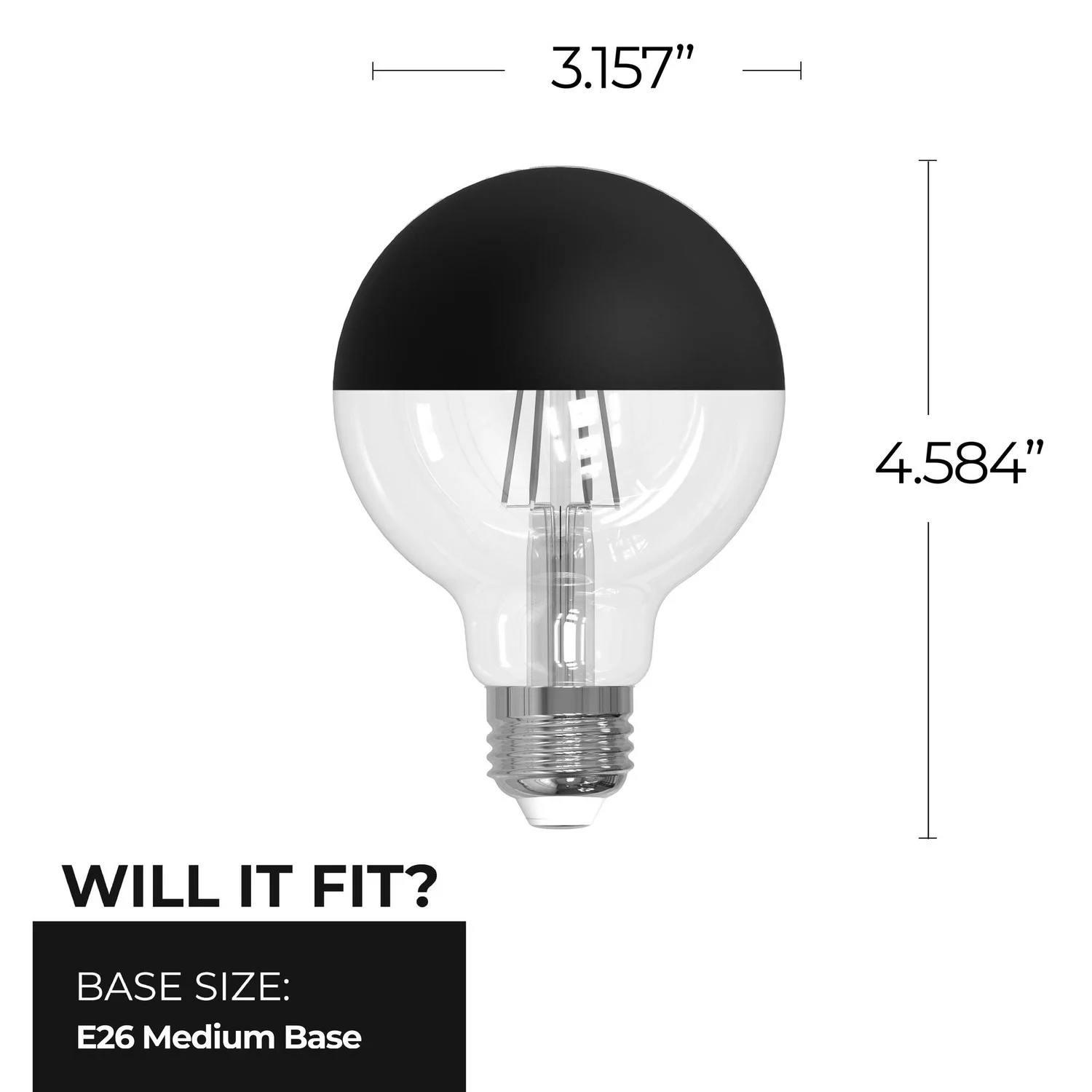 Bulbrite LED 5 W G25 Light Bulb With Medium Screw (E26) Base, 2700K (Warm White Light) - view 3