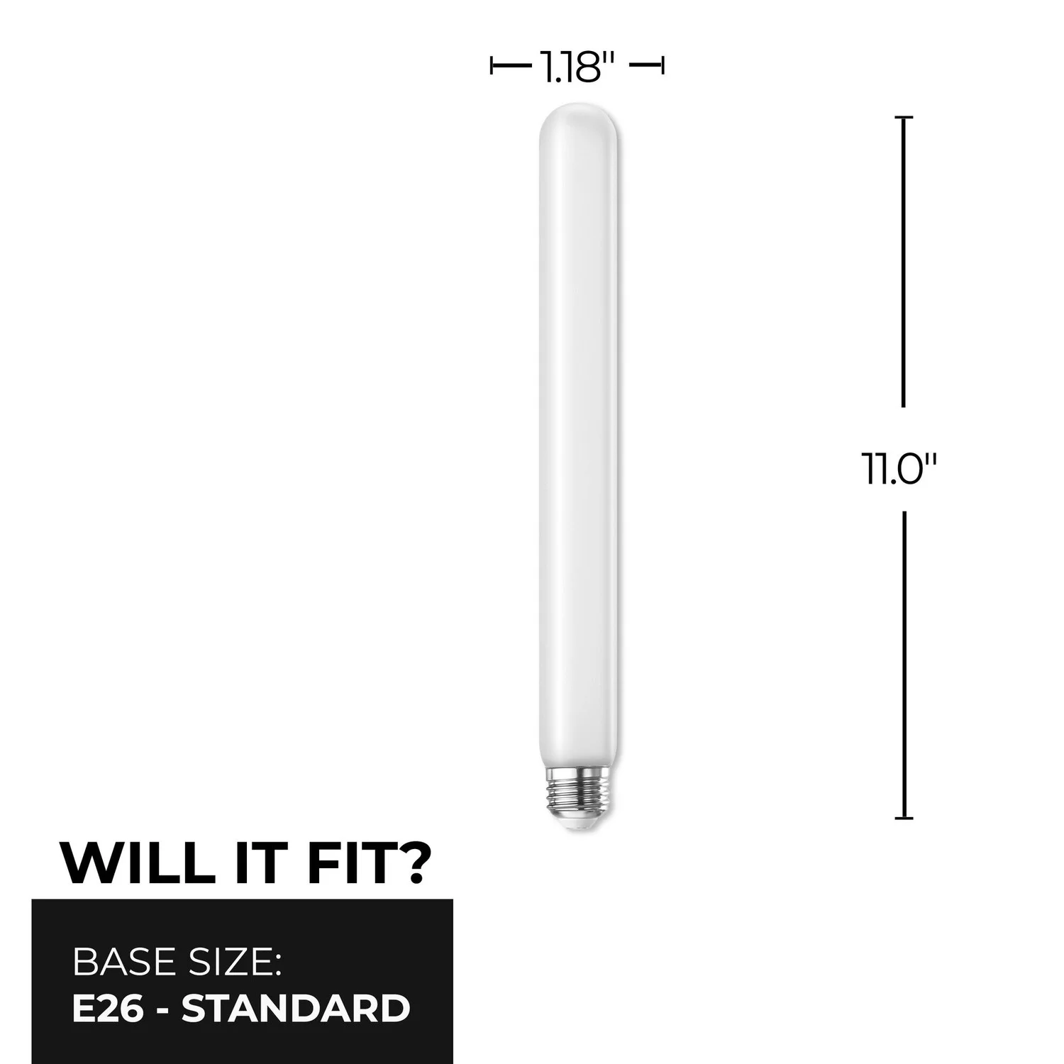 Bulbrite LED 5 W T9 11'' Light Bulb With A Frost Finish And Medium Screw (E26) Base - view 3