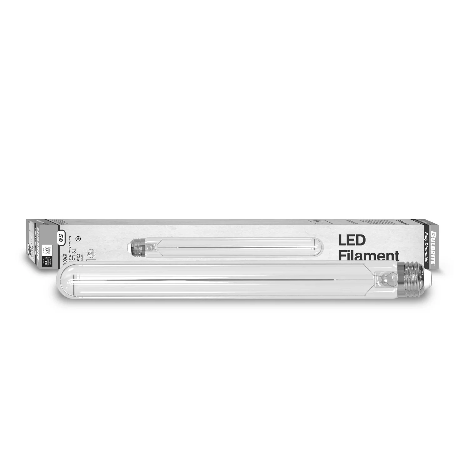 Bulbrite LED 5 W T9 11‘’ Light Bulb With A Clear Finish And Medium Screw (E26) Base