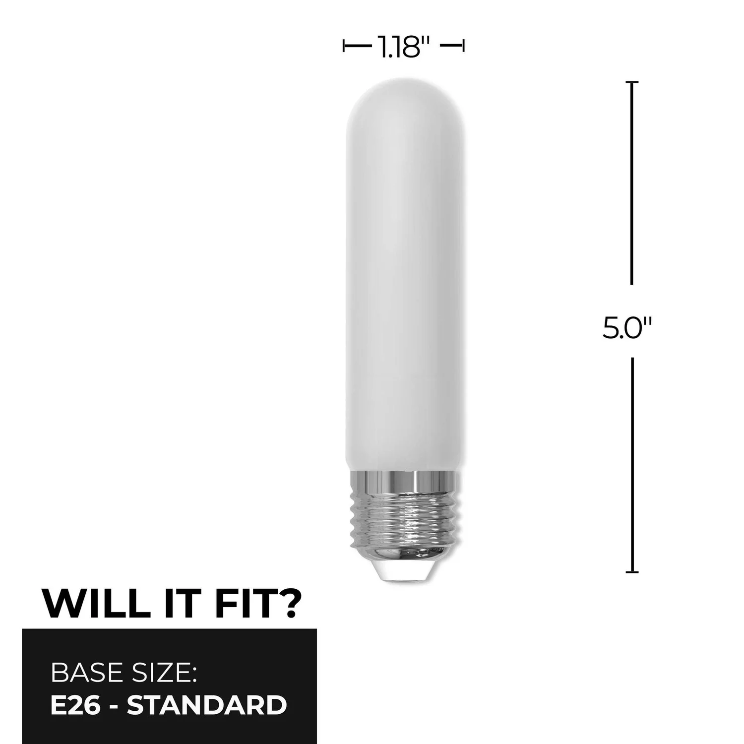 Bulbrite LED 5 W T9 5'' Light Bulb With A Frost Finish And Medium Screw (E26) Base - view 3