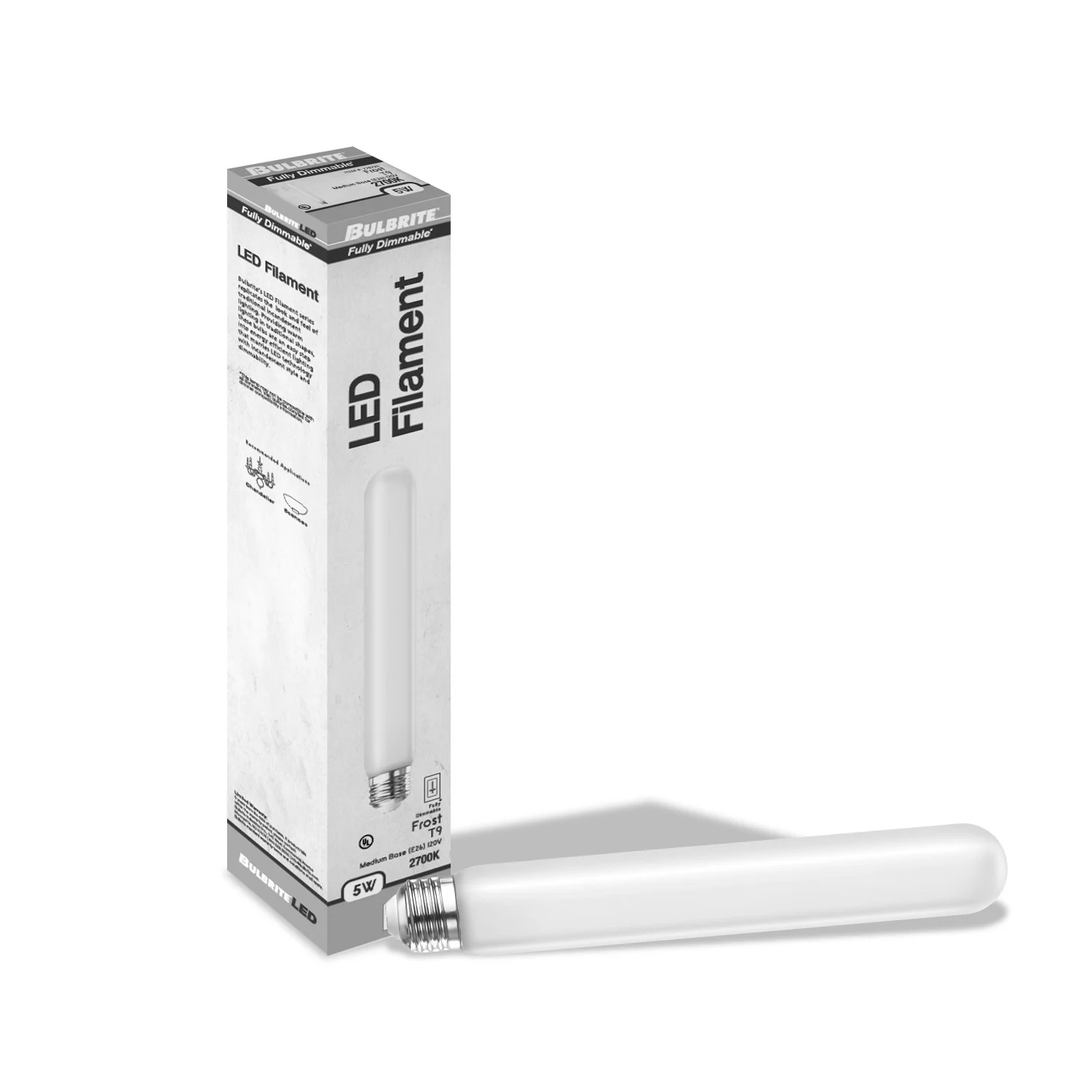 Bulbrite LED 5 W T9 7.5'' Light Bulb With A Frost Finish And Medium Screw (E26) Base - view 2
