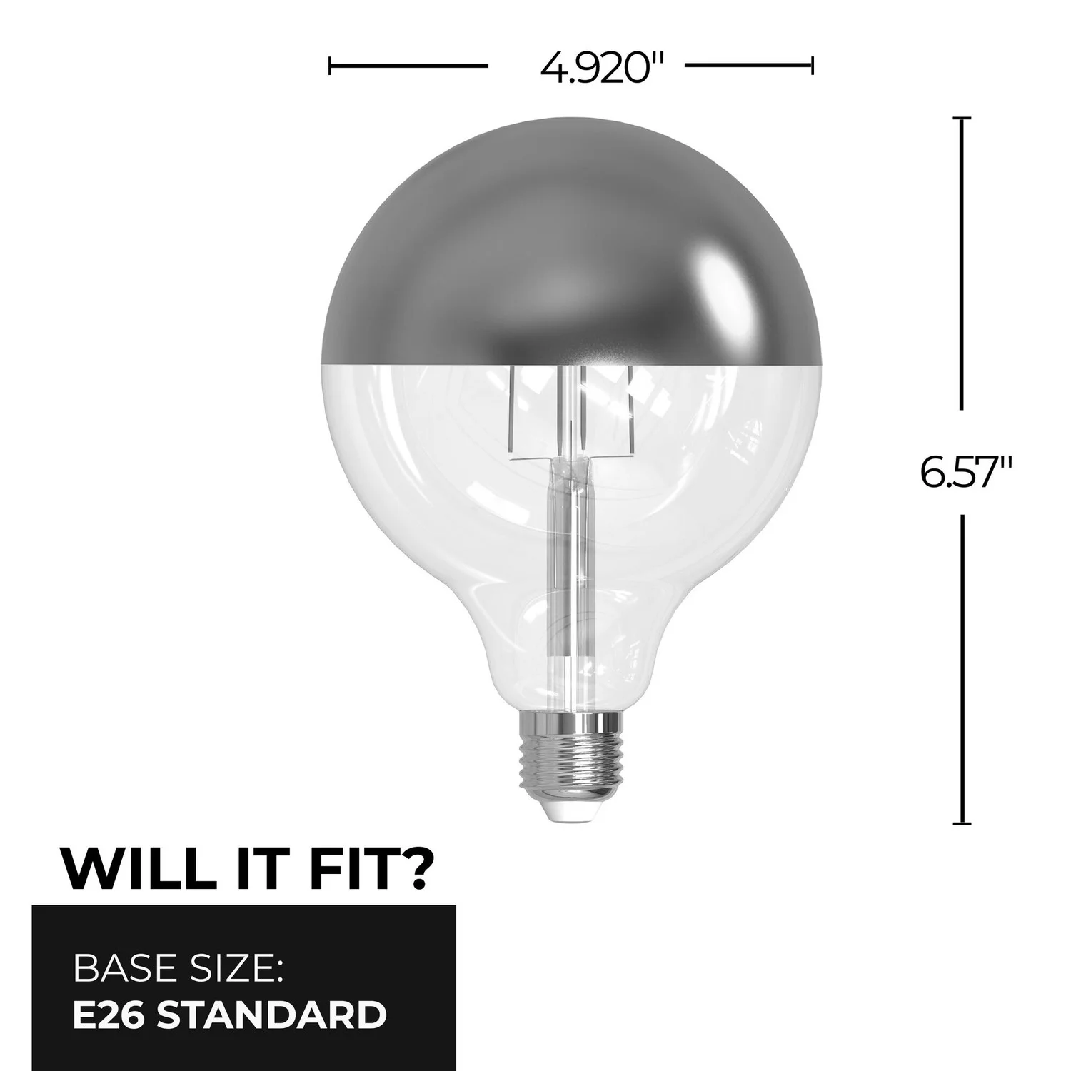 Bulbrite LED 6 W G40 Light Bulb With Medium Screw (E26) Base, 2700K (Warm White Light) - view 10