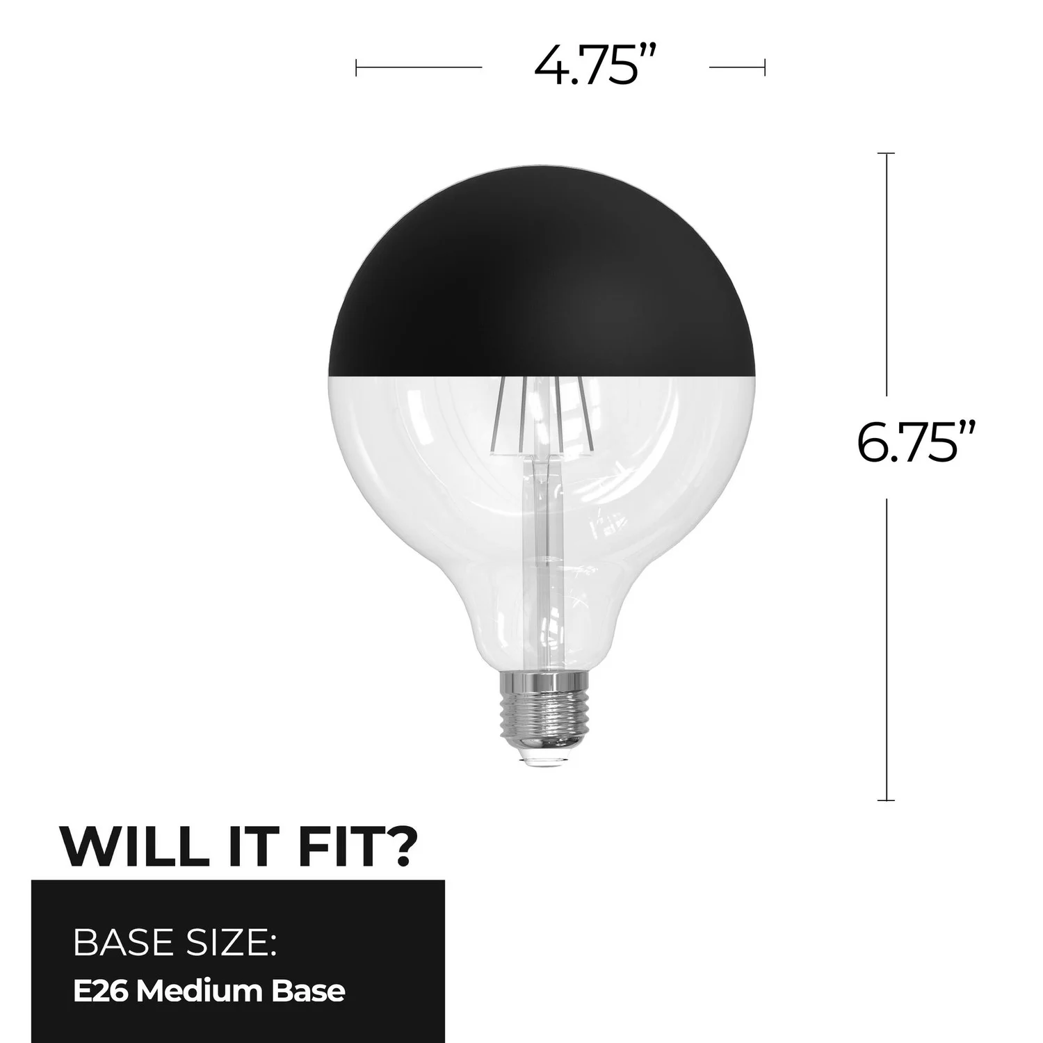 Bulbrite LED 6 W G40 Light Bulb With Medium Screw (E26) Base, 2700K (Warm White Light) - view 2