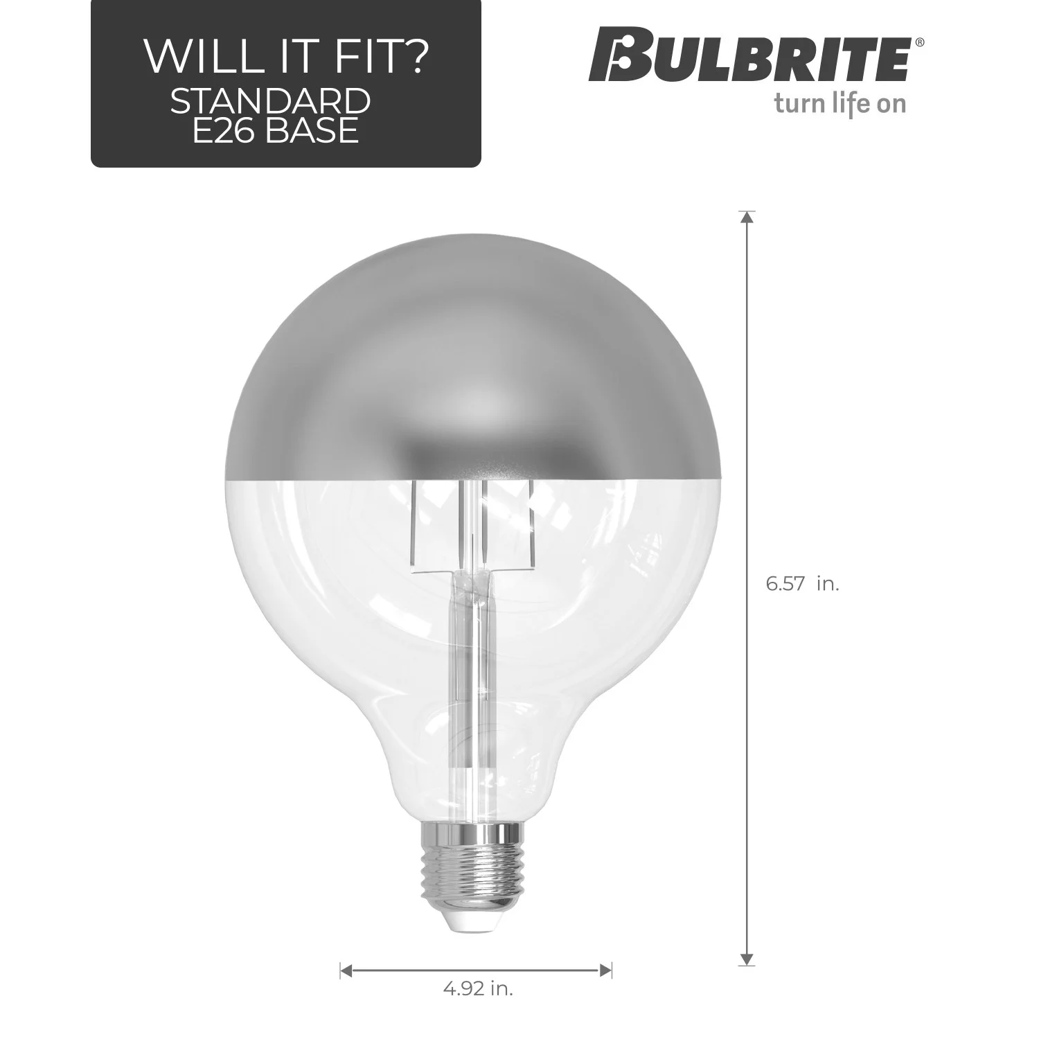 Bulbrite LED 6 W G40 Light Bulb With Medium Screw (E26) Base, 2700K (Warm White Light) - view 5