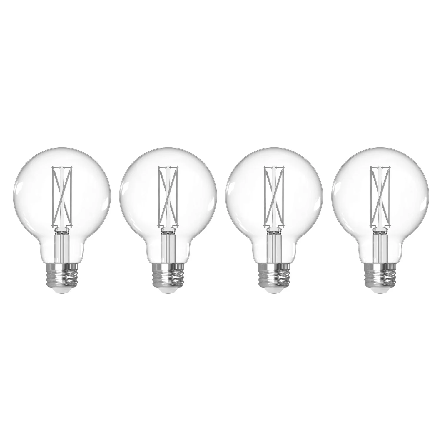 Bulbrite LED 7.6 W G25 Light Bulb With A Clear Finish And Medium Screw (E26) Base, Pack Of 4