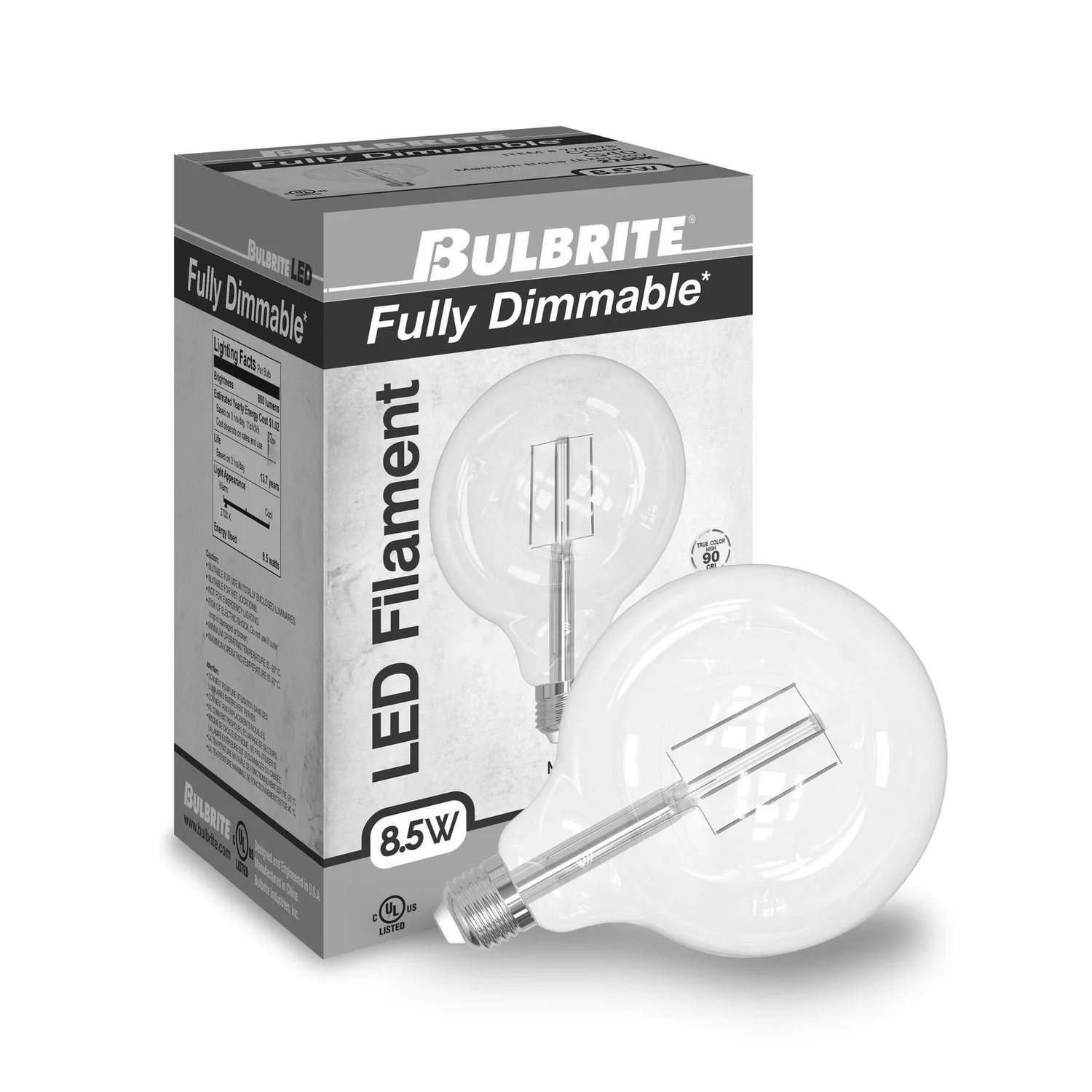 Bulbrite LED 8.5 W G40 Light Bulb With Medium Screw (E26) Base