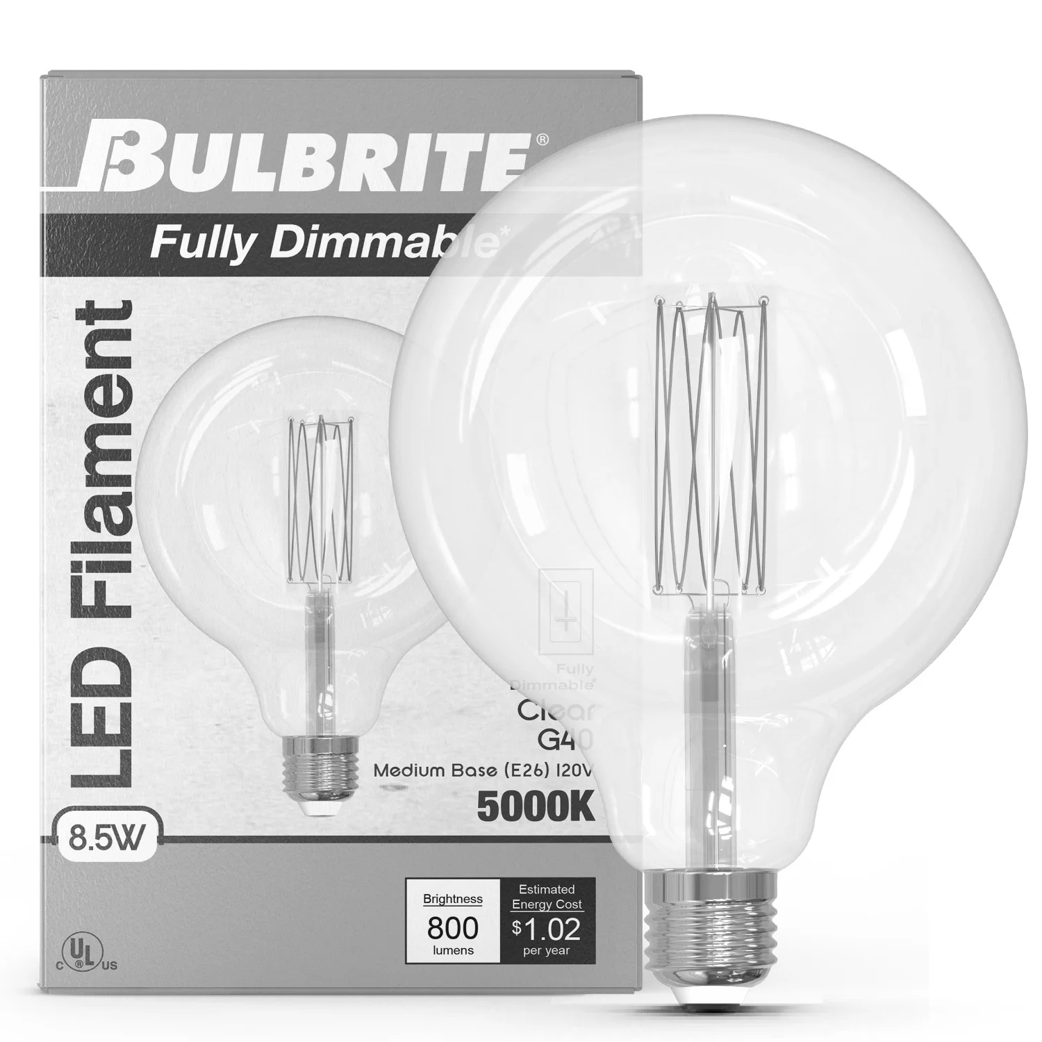 Bulbrite LED 8.5 W G40 Light Bulb With Medium Screw (E26) Base - view 9