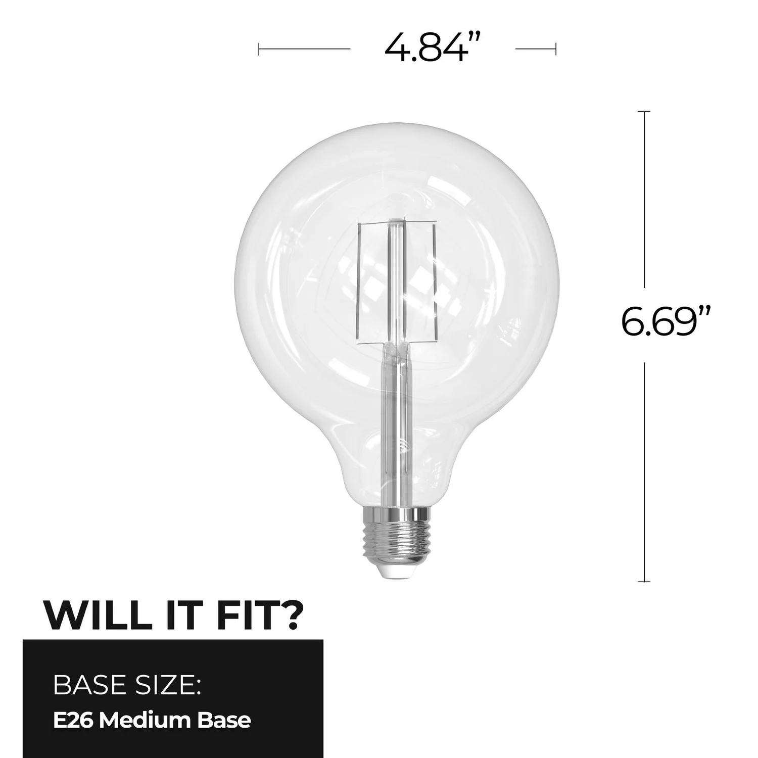 Bulbrite LED 8.5 W G40 Light Bulb With Medium Screw (E26) Base - view 10