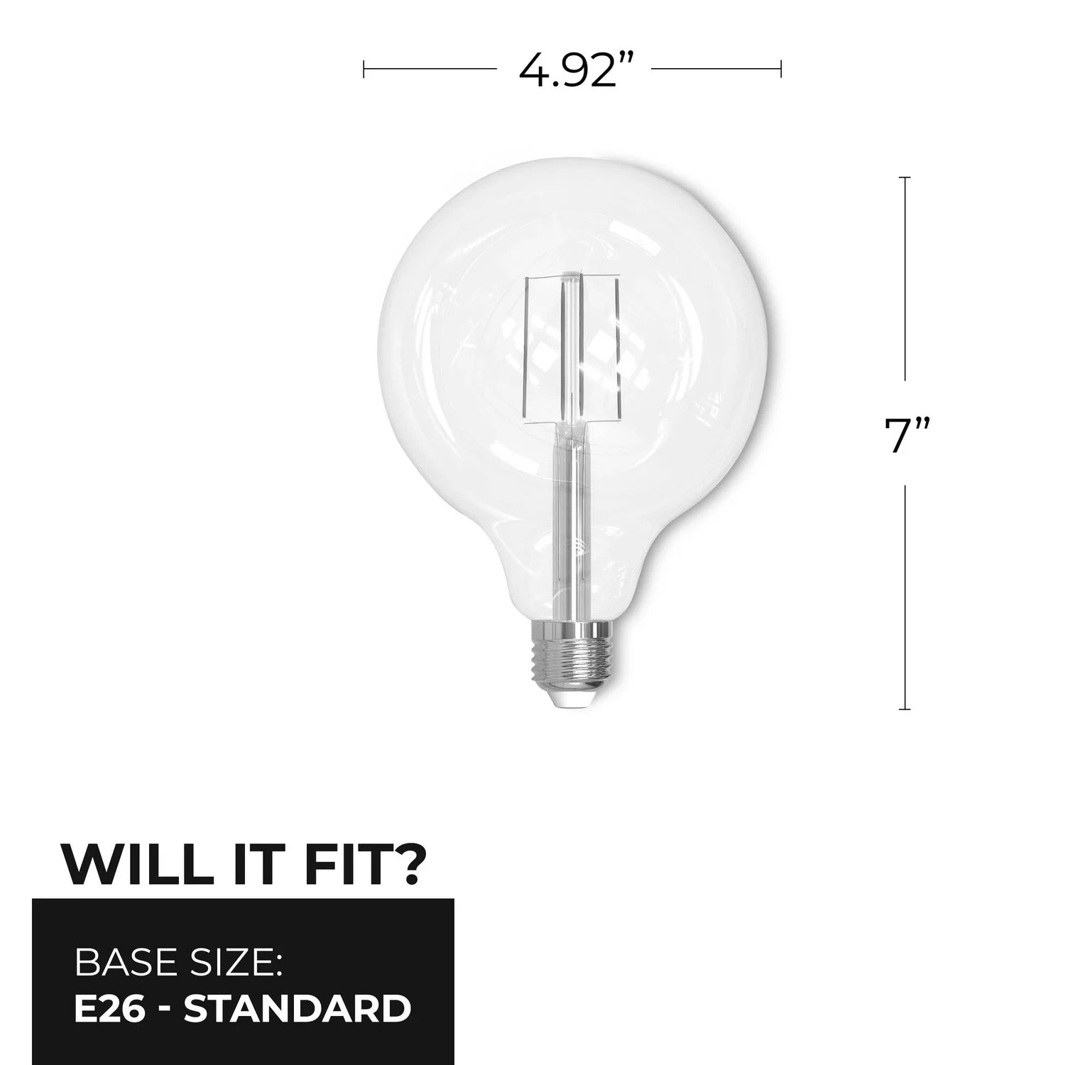 Bulbrite LED 8.5 W G40 Light Bulb With Medium Screw (E26) Base - view 2