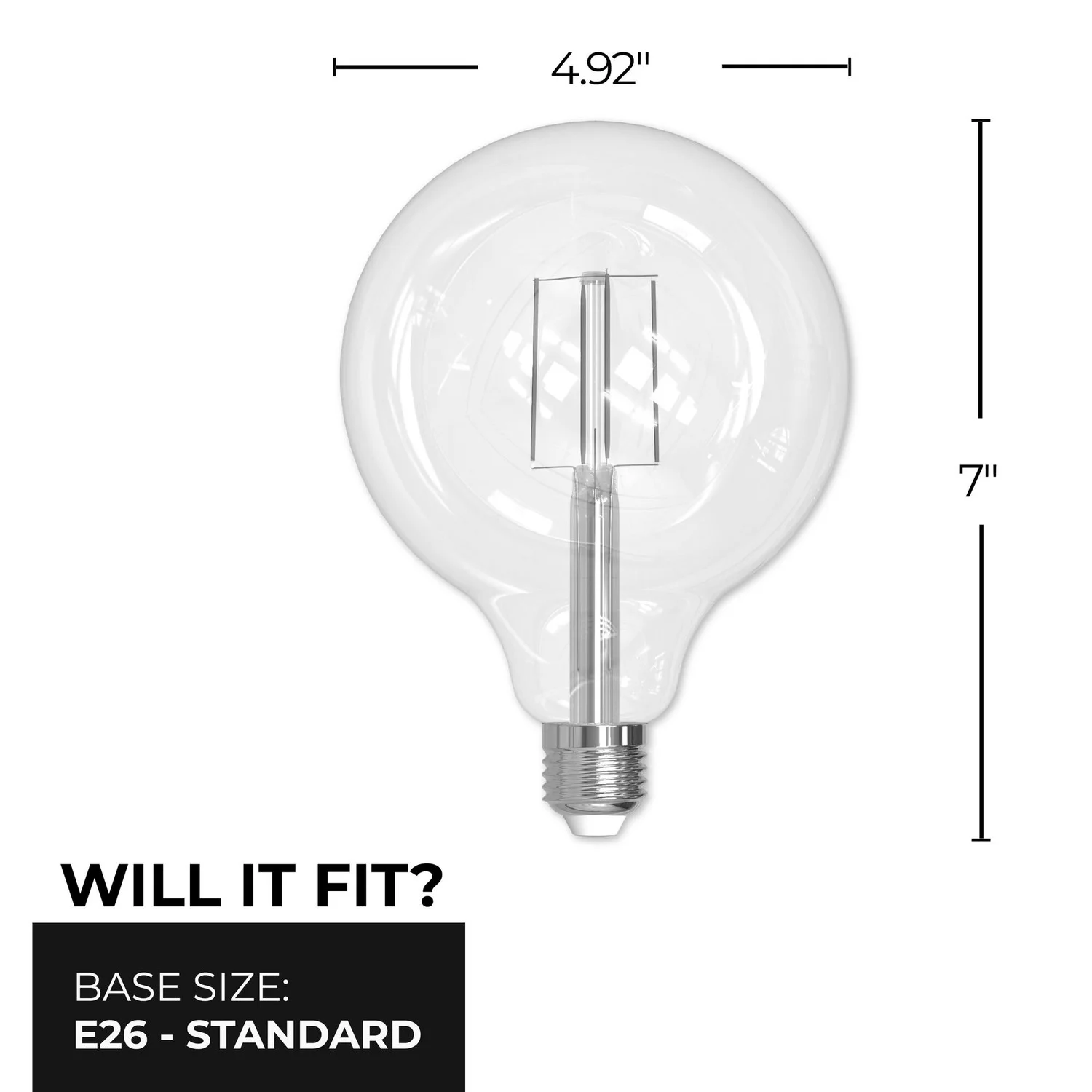 Bulbrite LED 8.5 W G40 Light Bulb With Medium Screw (E26) Base - view 6