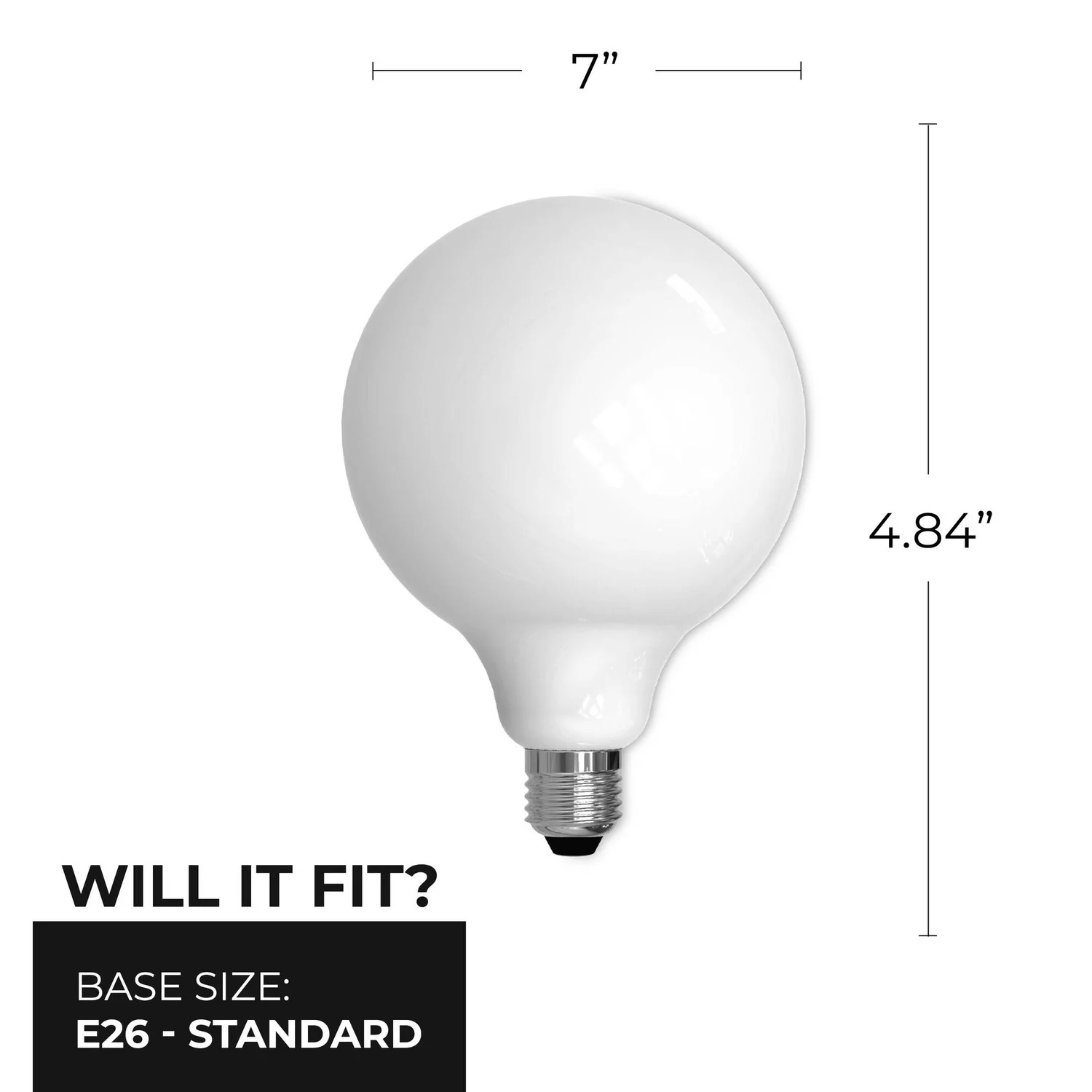 Bulbrite LED 8.5 W G40 Light Bulb With Medium Screw (E26) Base - view 8