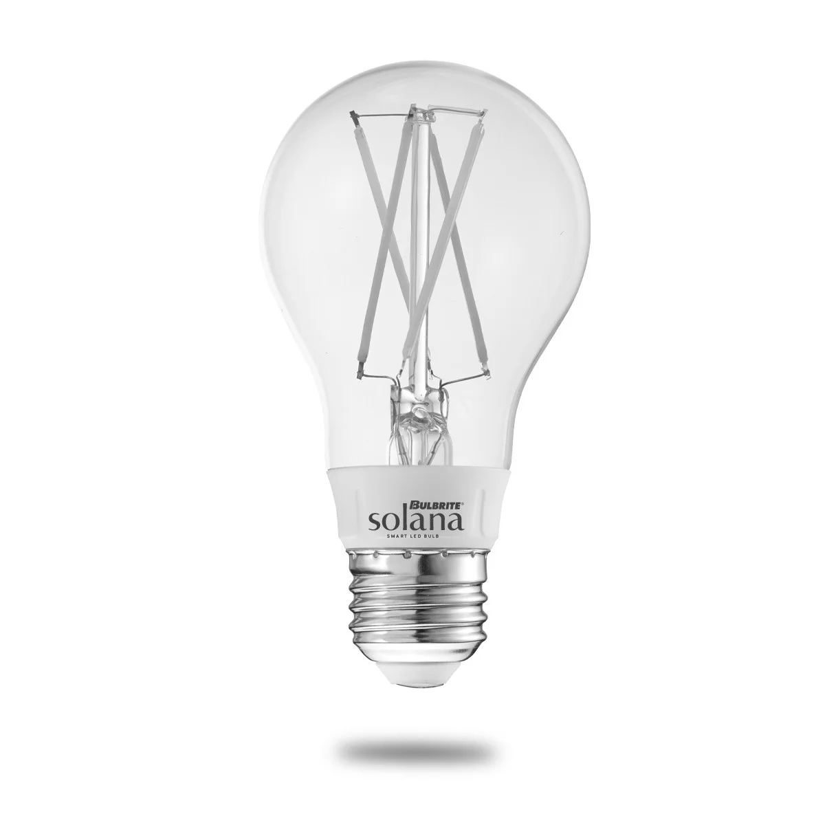 Bulbrite Solana Smart LED Wifi Light Bulb, A19 / E26 Base, 5.5w, 2700K, Clear Finish