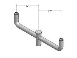 Bullhorn, 2.375” wide x 4” tall Tenon Top