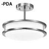 Ceiling Fixture & Pendant, 11.8" x 4.2", Satin Nickel Finish - view 5
