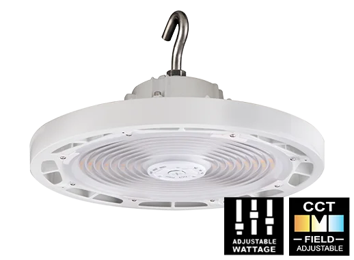 Circular High Bay, 150W, Field Adjustable, 4000K/5000K, High Voltage