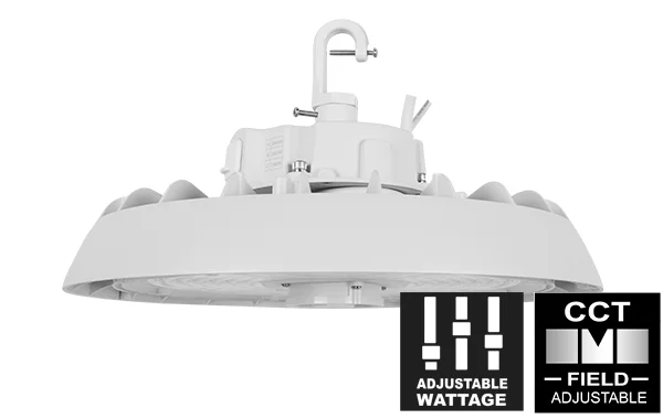 Circular LED High Bay, 150W/200W/240W, Adjustable CCT 3500K/4000K/5000K, Sensor Ready