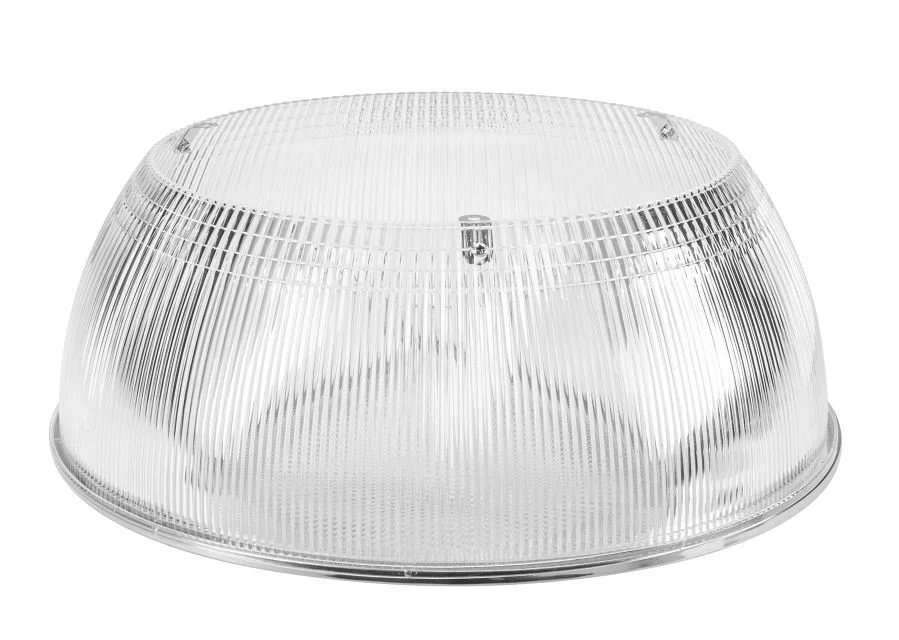 Clear Polycarbonate Dome Reflector kit for 100W and 150W KT-RHLED / G2 fixtures, 90deg beam angle. Includes dome, bottom