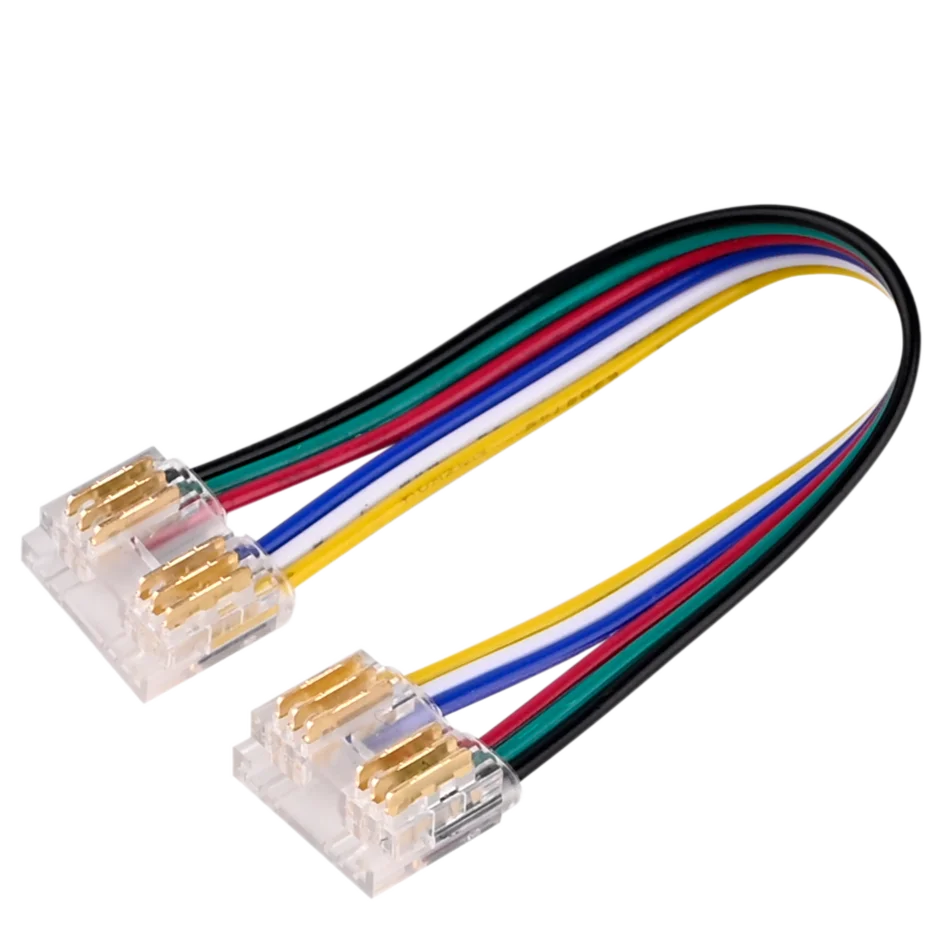 Clear RGBWW Connector With 6" Wire 5PK