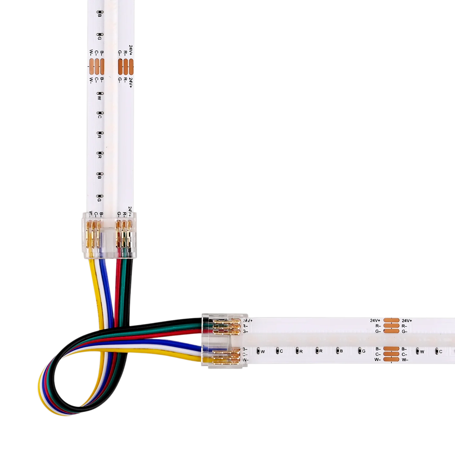 Clear RGBWW Connector With 6" Wire 5PK - view 2
