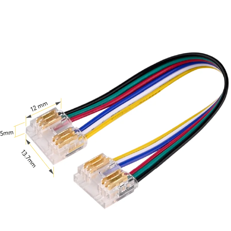 Clear RGBWW Connector With 6" Wire 5PK - view 3