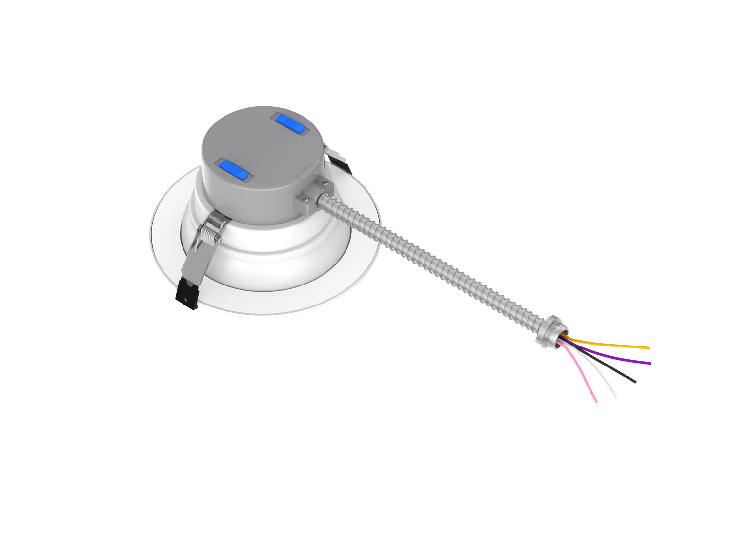 Commercial Downlight, 8", 35/30/25/20/15W, 27/30/35/40/5000K, 0-10V Dimming, White - view 2