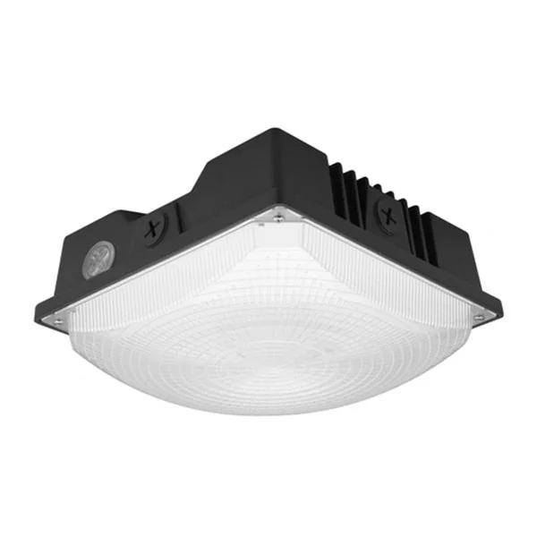 Commercial LED, 40W, Tunable CCT (3000K/4000K/5000K), Striped Clear Plastic Lens, Bronze Finish