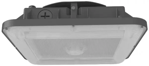 Commercial LED CLCN12, Square Canopy, Tunable Wattage 30W|40W|50W, Selectable CCT 3000K|4000K|5000K, 120-277V, Stripe...