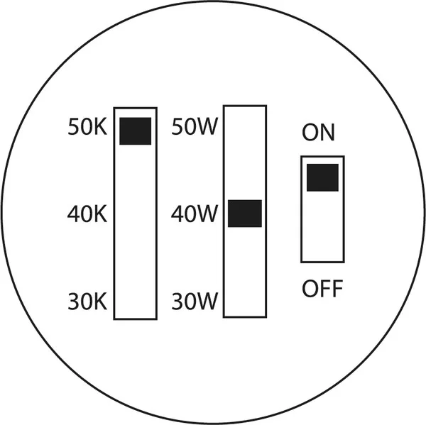 Commercial LED CLCN12, Square Canopy, Tunable Wattage 30W|40W|50W, Selectable CCT 3000K|4000K|5000K,...