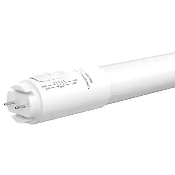 Commercial LED Emergency Glass Tube, 12.5W, 2.5W Emergency, 1900lm, 5CCT, Type B Bypass, G13 Medium Bi-Pin, 120-277V