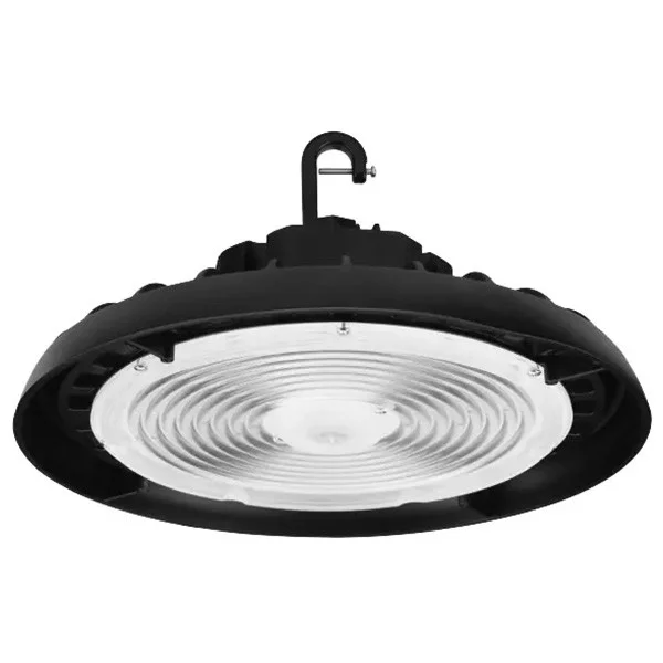 Commercial LED UFO High Bay Light, 240W, 5000K, Black Finish, Clear PC Lens, Die-Cast Aluminum Alloy Housing