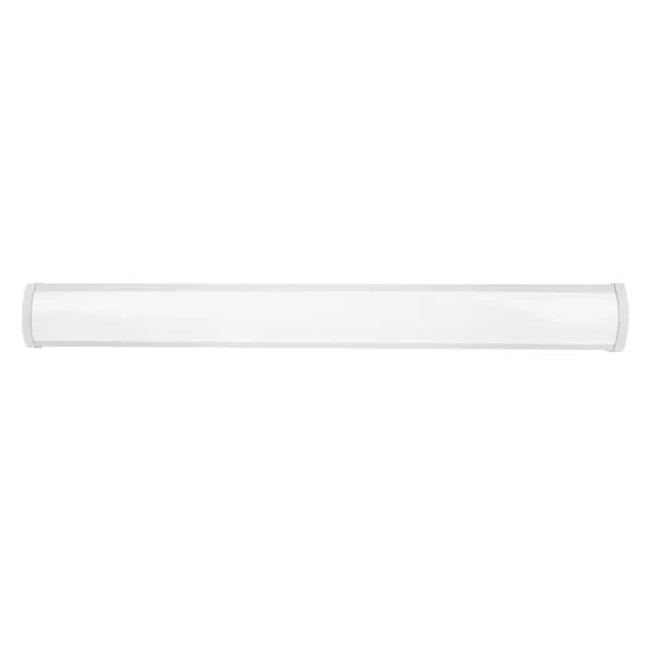 Commercial LED Wrap Around Fixture, 4FT, 30W/40W/50W, Tunable Power & CCT, White Iron Housing, Polyc...