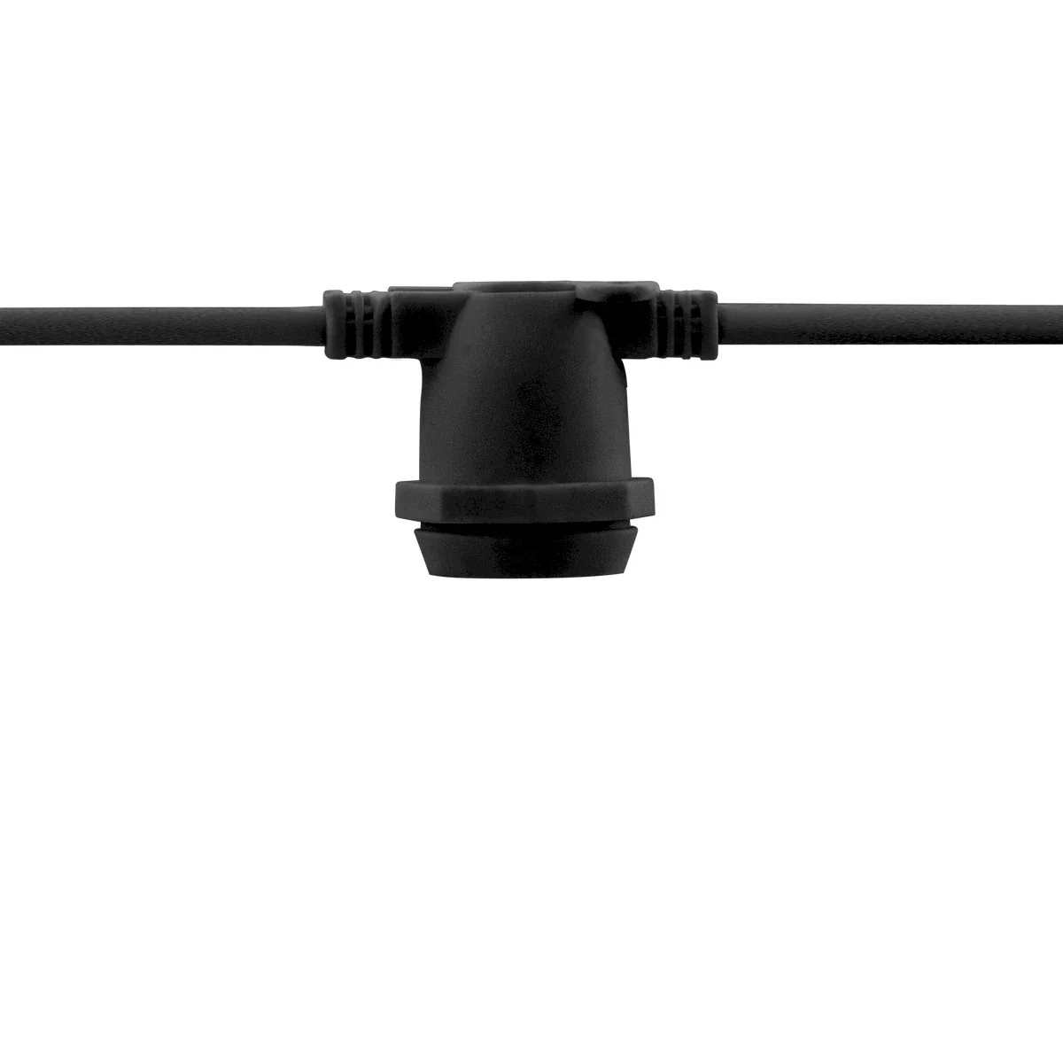 Commercial Light String, Intermediate Base, 330ft Reel, 15" Socket Spacing, 16AWG SPT-2 Black Wire
