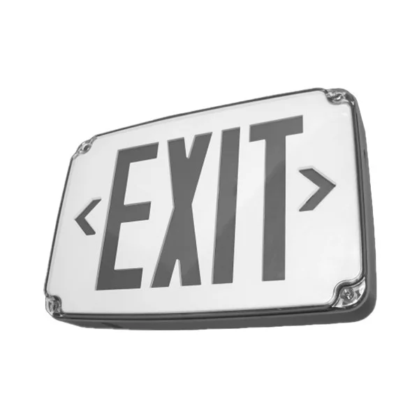 Compact Wet Location Polycarbonate Exit Sign, Double Face