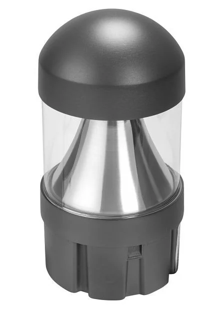 Cone reflector dome top bollard head. Power Select 24 / 19 / 14W. Color Select 30 / 40 / 50K. Built-in photocell. 120-27