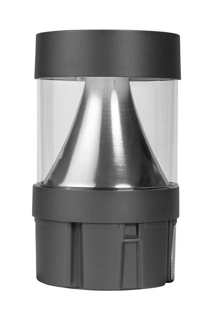 Cone reflector flat top bollard head. Power Select 24 / 19 / 14W. Color Select 30 / 40 / 50K. Built-in photocell. 120-27