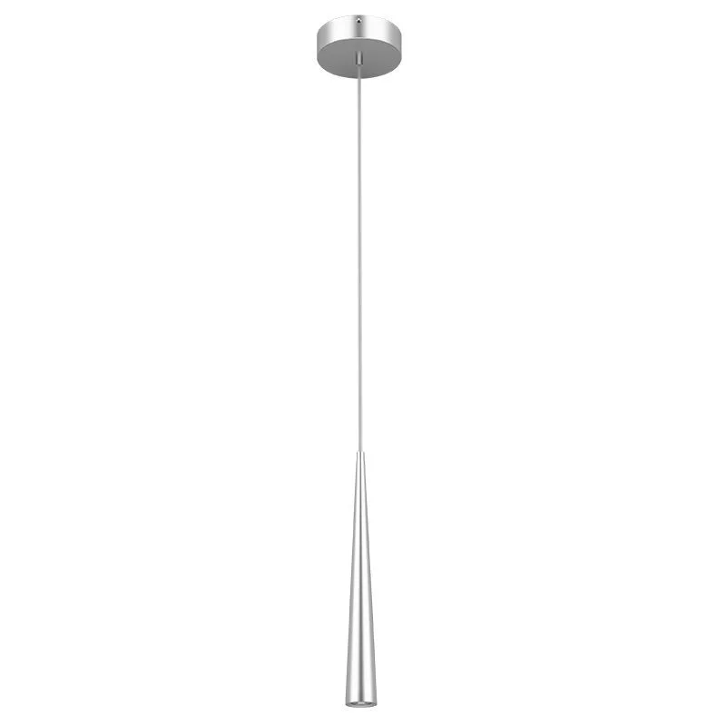 CONE-SHAPE Pendant Cylinder 16in X 2", 5FT Cord, Select 3/6/9W, 30/40/50K, 0-10V Or Triac, Damp Loc, Bn