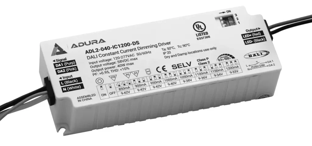 Constant Current Isolated LED Driver, 40W, 850-1200mA, 9-42V, DALI Dimming