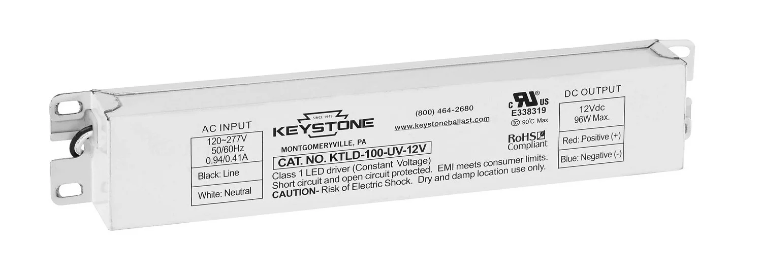 Constant Voltage LED Driver; 120-277V input, 12V output, 96W