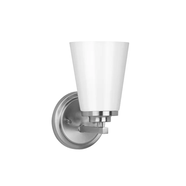 Craydon Sconce, 1-Light, Clear Glass, Black|Brushed Nickel|Aged Brass, Medium Socket, 120V