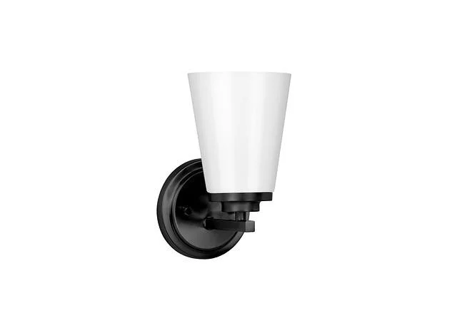 Craydon Sconce, 1-Light, Clear Glass, Black|Brushed Nickel|Aged Brass, Medium Socket, 120V - view 2
