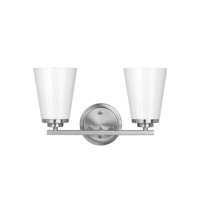 Craydon Vanity, 2-Light, Clear Glass, Black|Brushed Nickel|Aged Brass, 120V