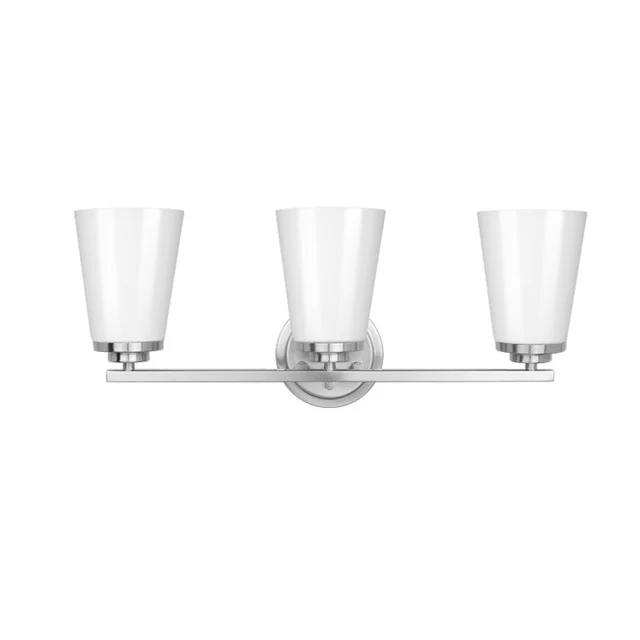 Craydon Vanity, 3-Light, Clear Glass, Black|Brushed Nickel|Aged Brass
