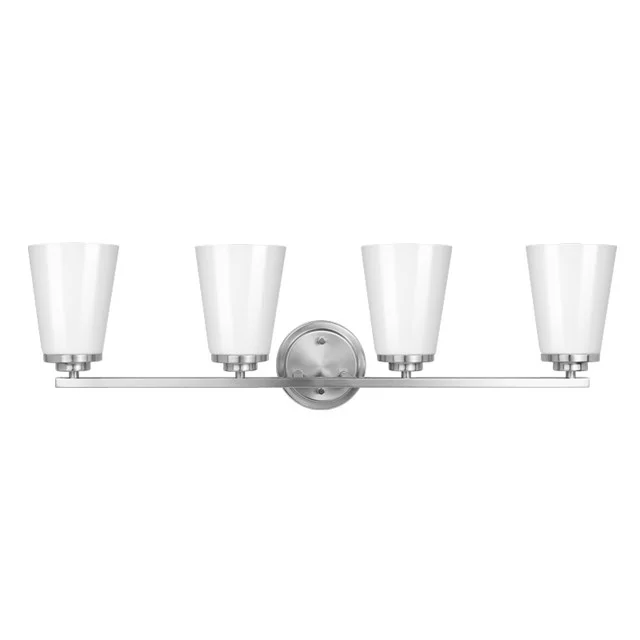 Craydon Vanity, 4-Light, Clear Glass, Black|Brushed Nickel|Aged Brass