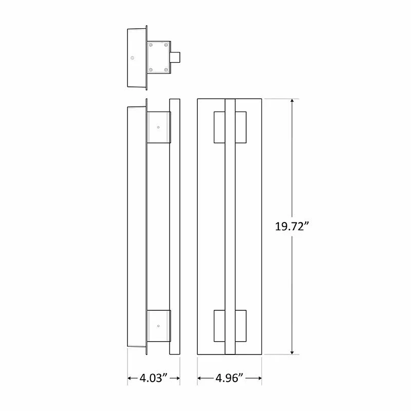 CRE-03 Series Crest Architectural Wall Sconce, 3000K/4000K/5000K, Silver Finish - view 2
