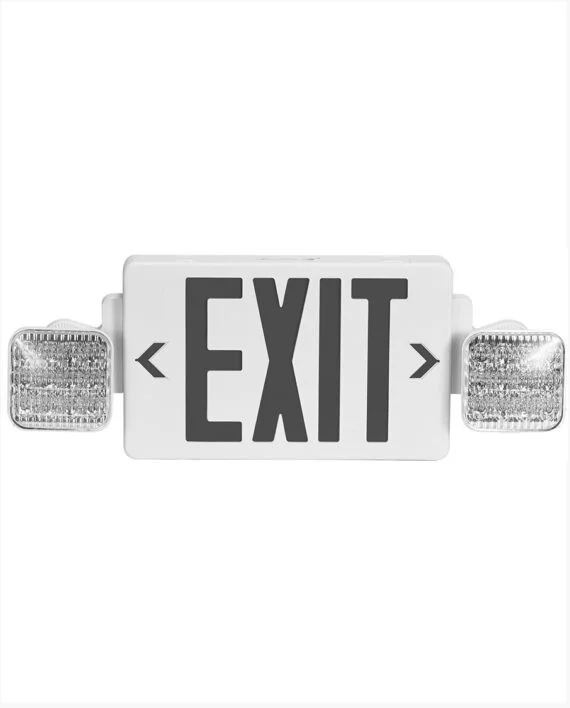 Cyber Tech Lighting E2FLEDX-RD, 2.4W LED Exit Sign, Red Letters, Dual Voltage 120/277V, Universal Mounting
