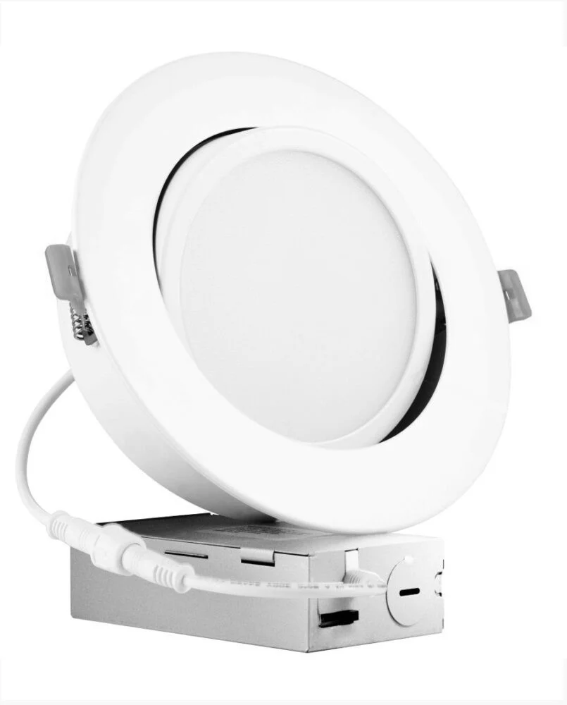 Cyber Tech Lighting LC12RT6-NCBXPVT/CCT, 6" LED CCT Tunable Gimbal J-Box Down Light, 15W, 120V, 900lm, 3000K|3500K|40...